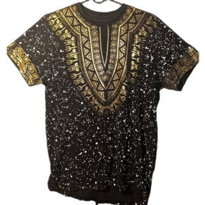Medium carbon brand t shirt black and gold